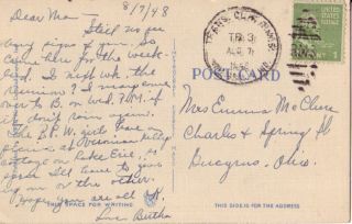 Postcard World War I Memorial Indianapolis Indiana