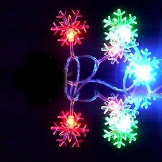 6m 3w 32 led colorati luce fiocco di neve a forma di stringa di fata