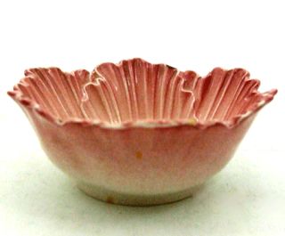 Antique English Porcelain Condiment Nut Dish Bowl England Pink Flower