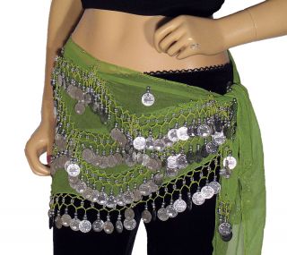  Belly dance Ready to Wear Hip Scarf Wrap from India, Waist  Max 38