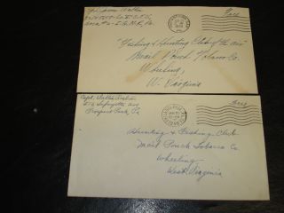 WWII 3 Covers Indiantown Gap PA Yardley Prospect Park Mail Pouch