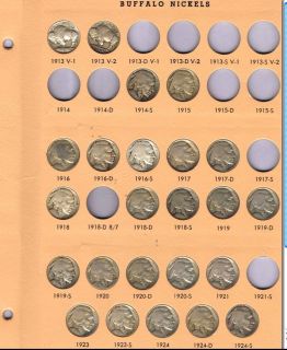 1913 1938D Buffalo Indian Nickel Collection Untreated Readable Dates
