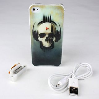 USD $ 8.39   Skull LED Light Emitting Hard Case for iPhone 4 and 4S