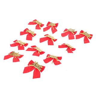 EUR € 3.39   12 Pack Pailletten bowknot Merry Christmas Red Trees
