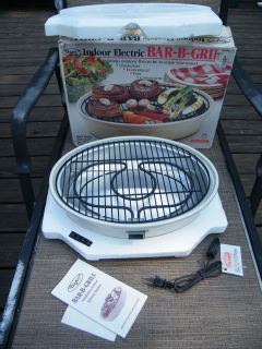 Dazey Indoor Electric Smokeless Ceramic Bar B Grill in Box with Book