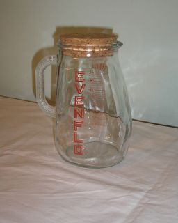 Vtg EVENFLO Baby Infant Formula 32oz 4cups 1qt Measuring Glass Jar