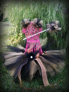 NFL New Orleans Saints Football Team Tutu with Gerber Daisy and Ribbon