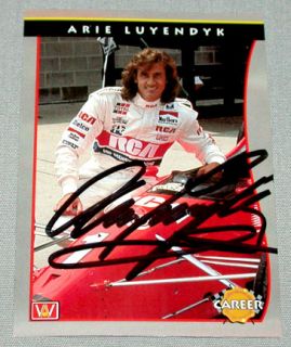 Arie Luyendyk IndyCar Racer Signed Racing Card 2