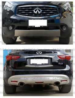 09 11 Infiniti FX35 50 Stainless Steel Front and Rear Bumper Covers