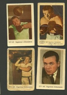 Ingemar Johansson Boxing Vintage 1960s Collector Cards Sweden