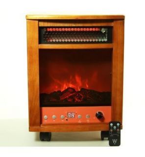 Dr. Infrared Electric Heater Fireplace 1500W LED Display Control Space