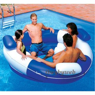  9051 sofa island lounger inflatable pool chair multi person fun