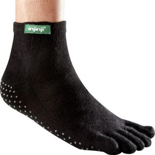 Injinji Socks Original Weight Yoga Toe Sock Mini Crew Black 1pair