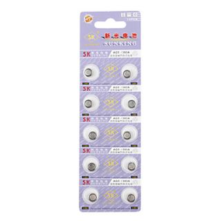 AG5 393A 1.55V High Capacity Alkaline Button Cell Batteries (10 pack