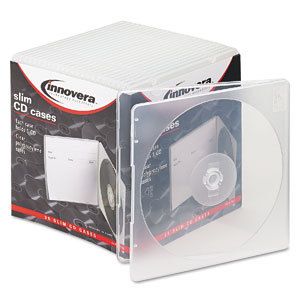 50 Innovera Slim Jewel CD DVD Case Clear Brand New