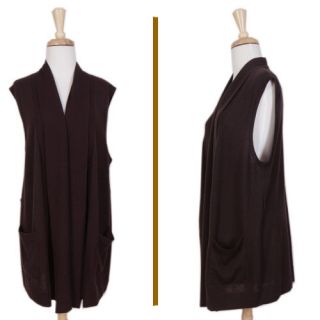 VESTED $380 INHABIT vest top sleeveless cashmere cardigan shell top