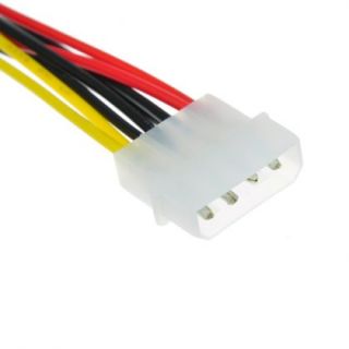  ATA Y Splitter Power Cable Connector 4 Pin to Double 15 Pin