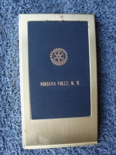 VTG Rotary International Niagara Falls NY Park Sherman brass notepad