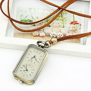 USD $ 7.59   Vintage Two Movements Pocket Watch Necklace,