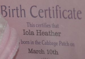 Cabbage Patch Kids Doll Iola Heather March 10 Red Head Curly Hair