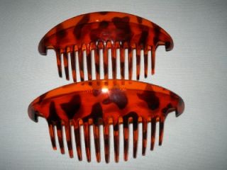 Interlocking Comb Hair Holder Banana Clip Light Tortoise Shell