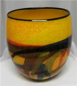 Ioan Nemtoi Bowl Gerbera Blown Glass Art