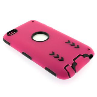  Hot Pink 3Piece Hard Case Cover Skin for iPod Touch 4 4G New
