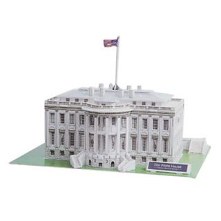 USD $ 15.39   DIY Paper 3D Puzzle White House (65pcs, No.2801 E),