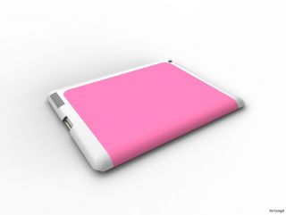 ipad 2 New Design PINK magnetic smart cover leather wake sleep w/ hard