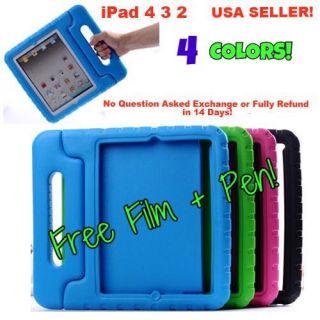New Children Rugged Durable Foam Case w Handle Stand for Kids iPad 4 3