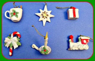  Tree Holiday Mini Ornaments Figurine Table Top Tree MSRP $125