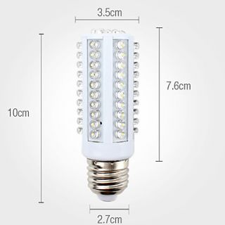 E27 3W 67 LED 200LM 6000 6500K Natural White Light LED Corn Bulb (220