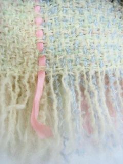 Handmade Irish Wool Pastel Baby Infant Blanket Throw