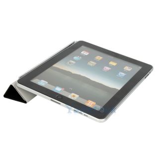 Black Smart Cover Magnetic Leather Stand Case for iPad2 iPad 2