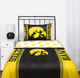Iowa Hawkeyes NCAA Queen Comforter Sheets Bedding