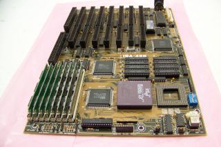 ISA 486 Vintage Motherboard SIS btq Chipset w/ Intel 486 DX Processor