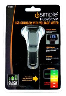 iSimple IS4551 Hubvoltvm USB Power Outlet Charger with Car Battery