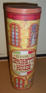  Spaghetti House Metal Tin Container Canister Fine Italian Food