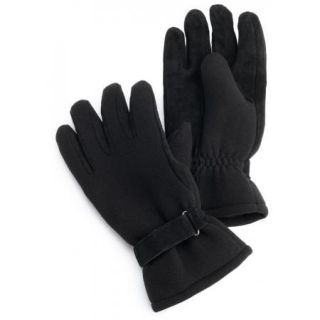 Isotoner Mens Padded Winter Sport Glove Genuine Leather Wrist Strap