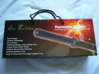ISO Pro Twister 25mm Professional Hair Curling Iron Curler Black