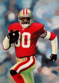 Jerry Rice San Francisco 49S Poster Canvas Oil Painting