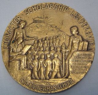  Seiferth Memorial Award Medal Isidore Newman School New Orleans