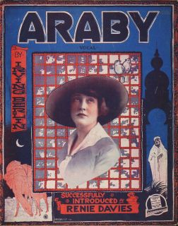 Araby 1915 Irving Berlin Renie Davis Cover Sheet Music