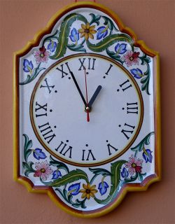 Deruta Italian Pottery Cordone Wall Clock Free Shipp