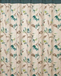 Isabelle Floral Fabric Bathroom Shower Curtain