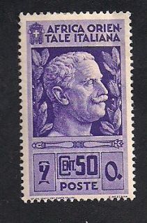 Italian East Africa Stamp Scott 10 A3 50c Mint H 1938
