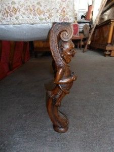 1880 Italian Antique Walnut Carved Eagle Executive Estate Chairs