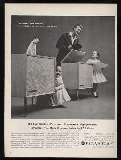 1959 RCA Victor Mark IX Stereo Twins Victrola Print Ad