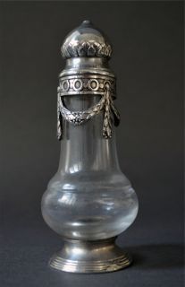 Very Elegant Christofle Salt Shaker Silver Glass France French