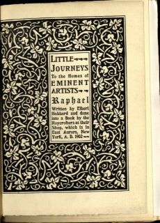 1902 ROYCROFT Little  to Eminent Artists, 12 Volumes Custom